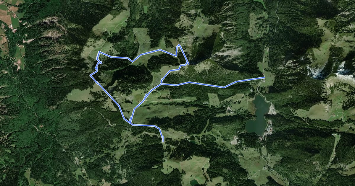 Маршрут Alpiner Premiumwanderweg Spitzing Panorama на спутниковом снимке