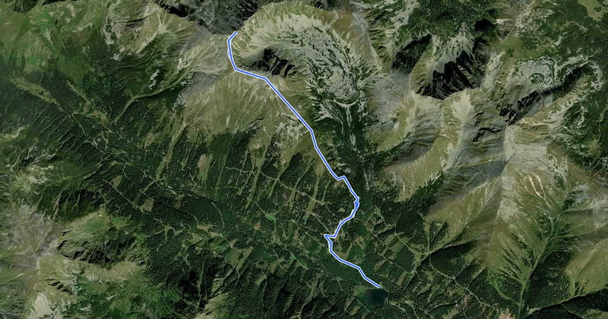 Маршрут Alpiner Weg Nr: 39 на спутниковом снимке