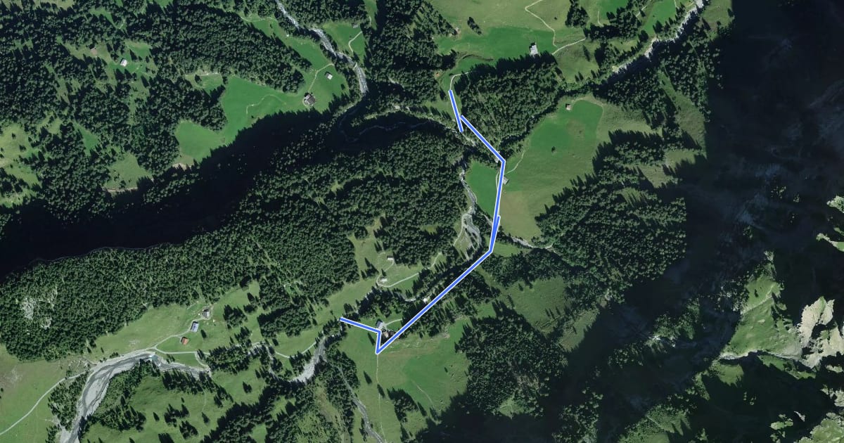 Маршрут Alpness trail на спутниковом снимке