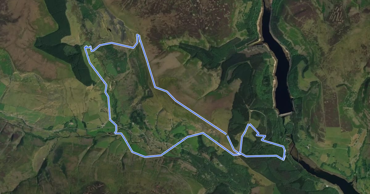 Маршрут Alport Castles Loop, High Peak на спутниковом снимке