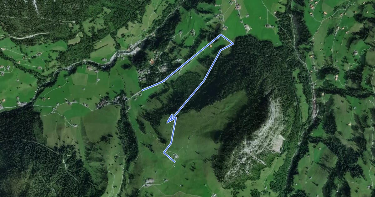 Маршрут Alptrail на спутниковом снимке