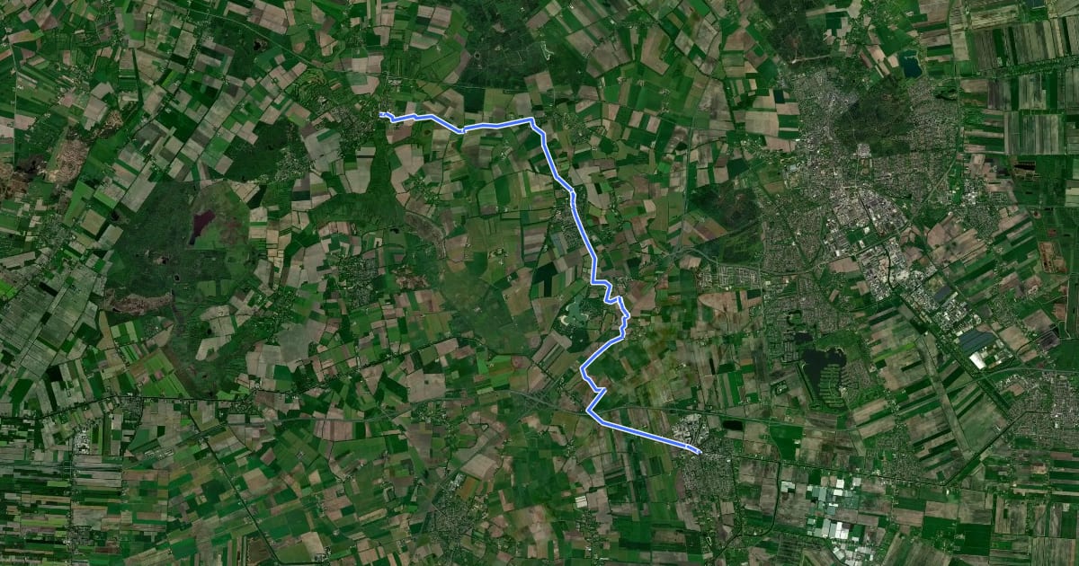 Маршрут Als een droom - Van Gogh wandelroutes на спутниковом снимке