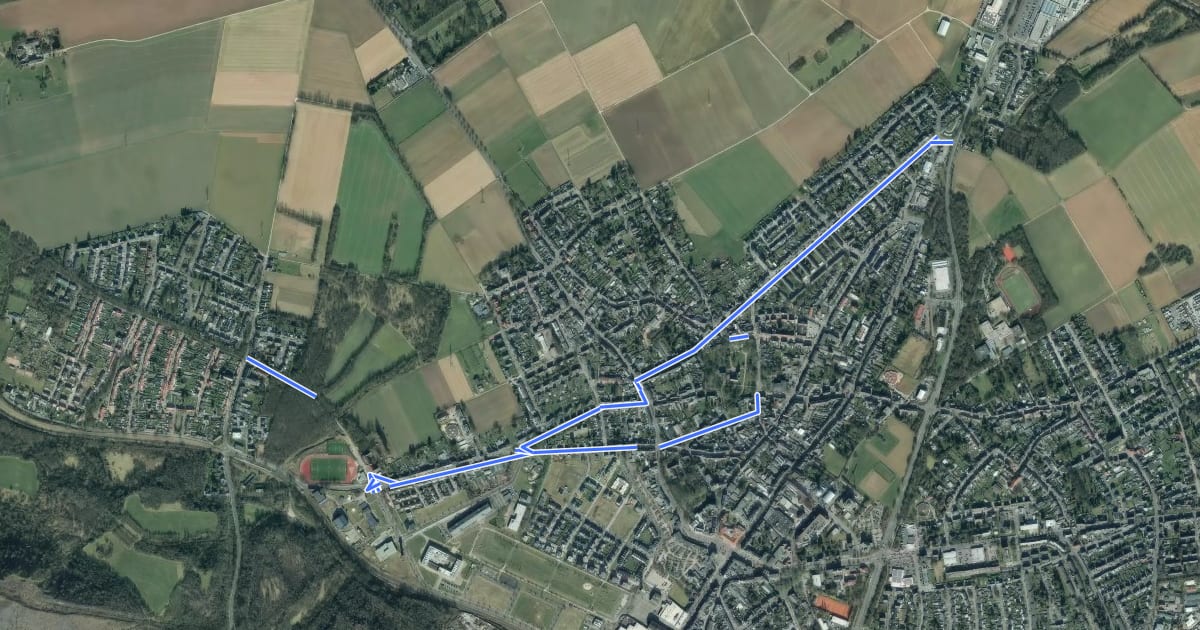 Маршрут Alsdorf (28) - Alsdorf (59) на спутниковом снимке