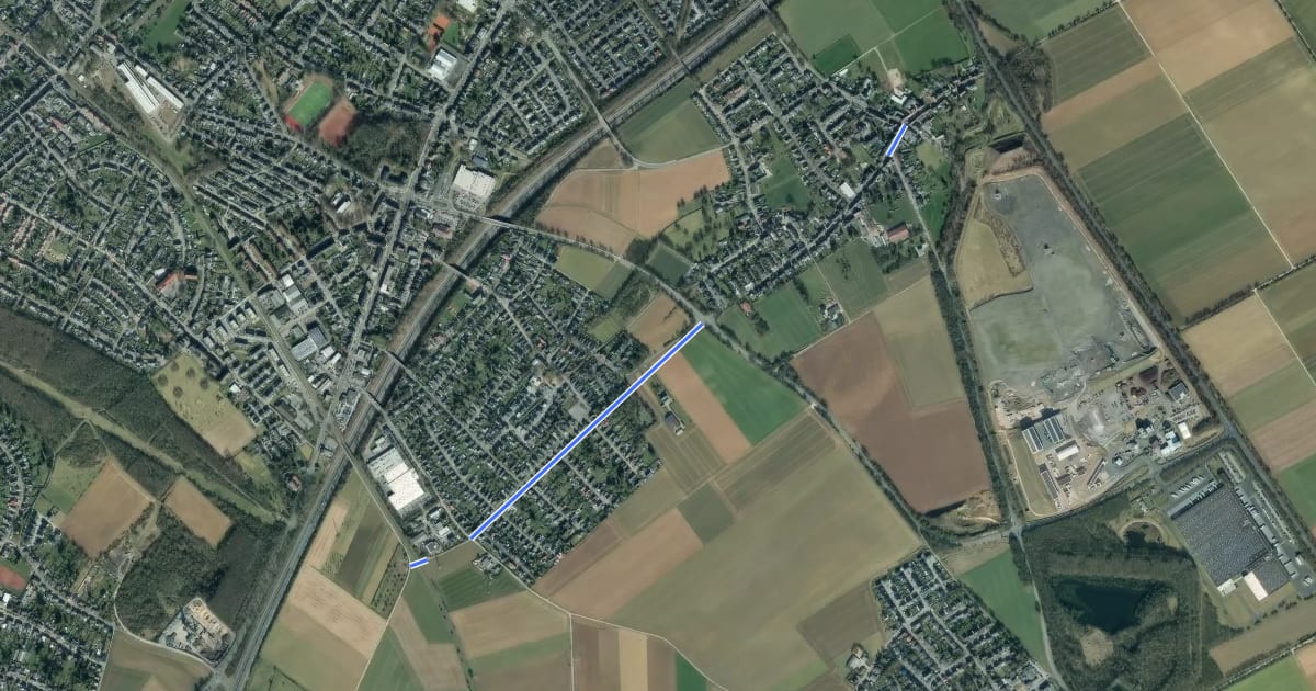 Маршрут Alsdorf (65) - Alsdorf (69) на спутниковом снимке