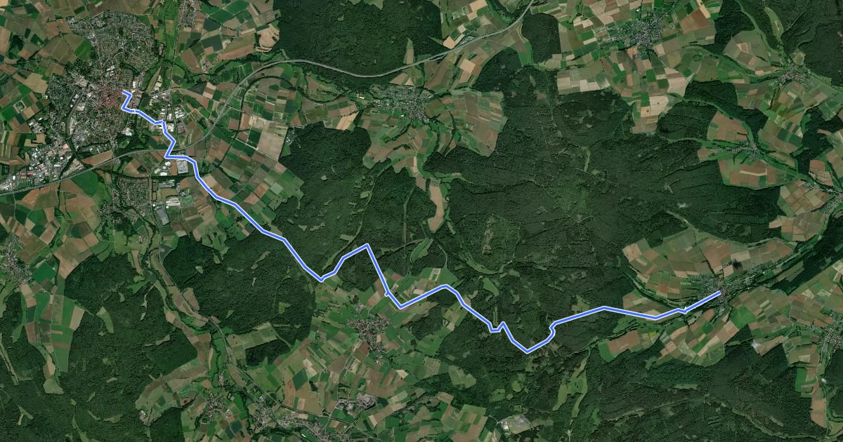 Маршрут Alsfeld на спутниковом снимке
