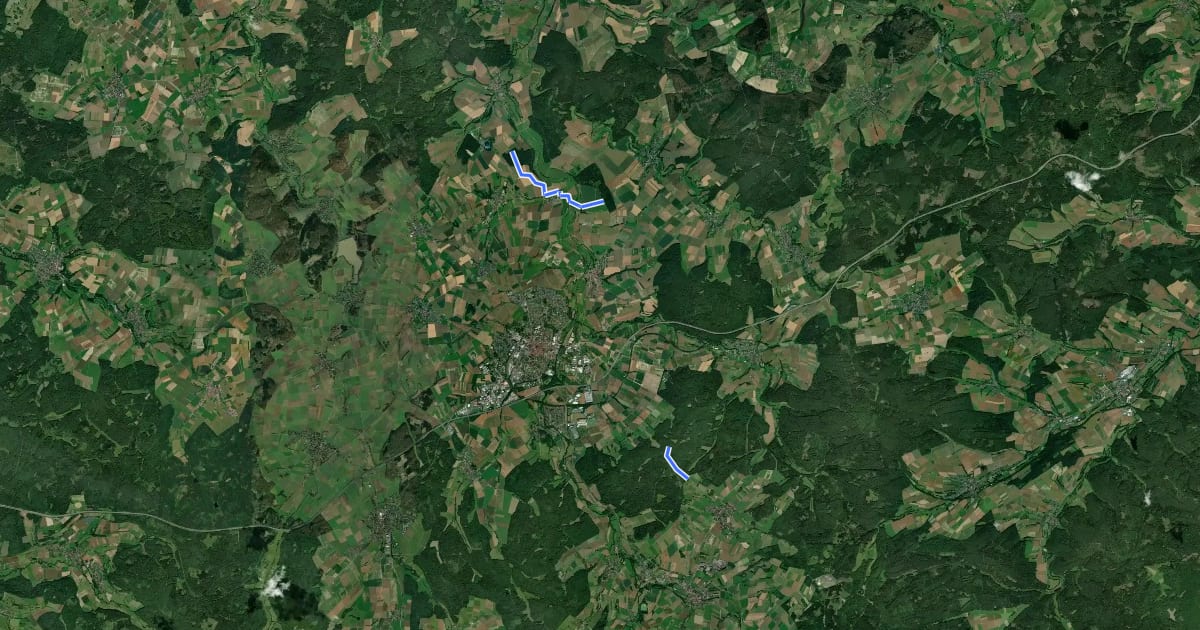Маршрут Alsfeld A3 на спутниковом снимке
