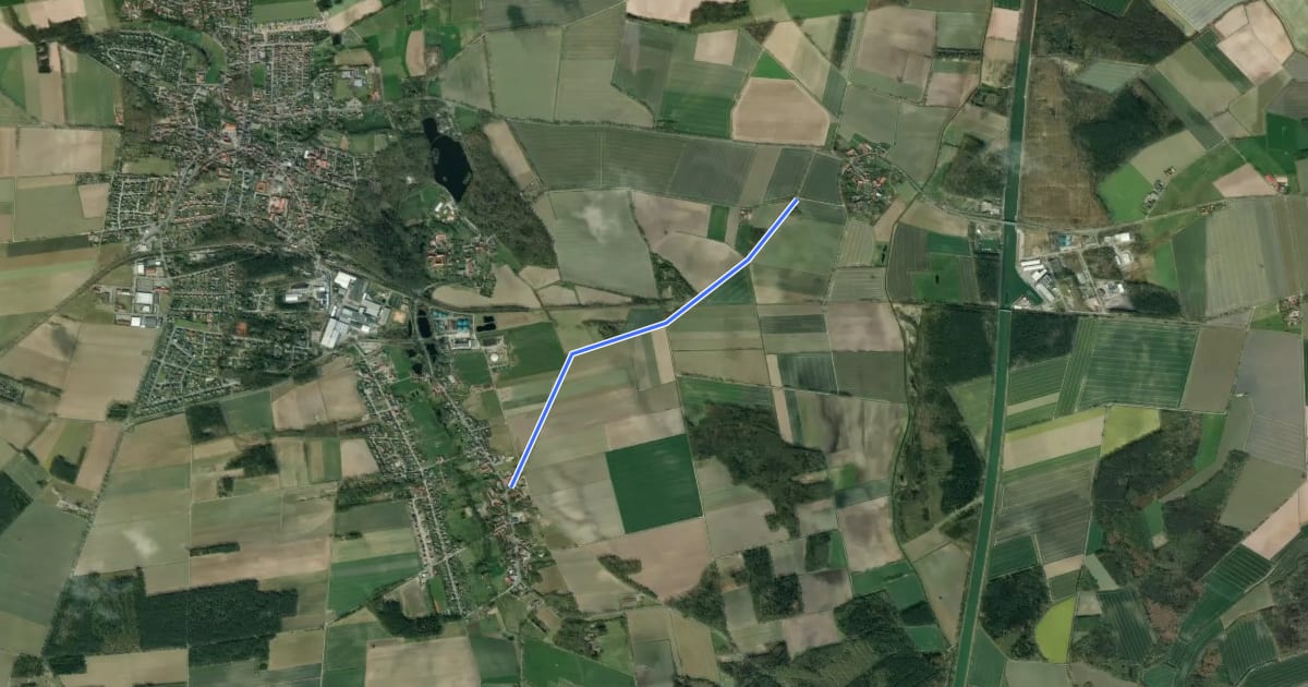 Маршрут Alt Isenhagen Süd-West (04) - Emmen Abzweig Alt Isenhagen (05) на спутниковом снимке