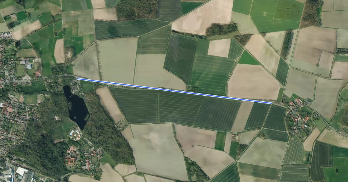 Маршрут Alt Isenhagen West (03) - Hankensbüttel Otterzentrum (12) на спутниковом снимке