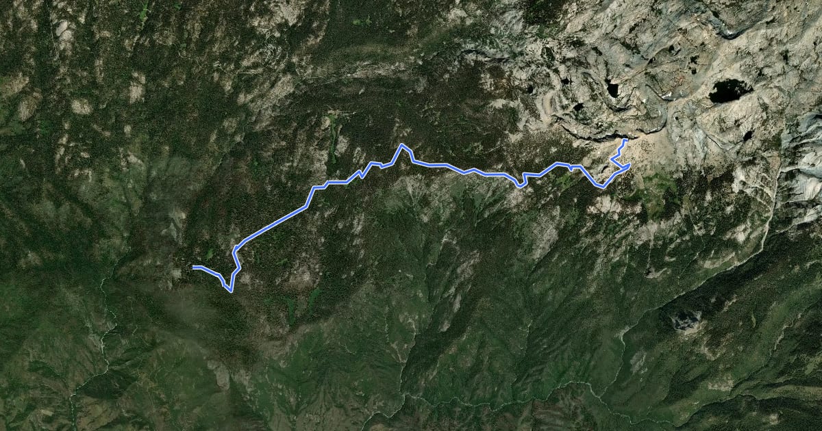 Маршрут Alta Trail на спутниковом снимке