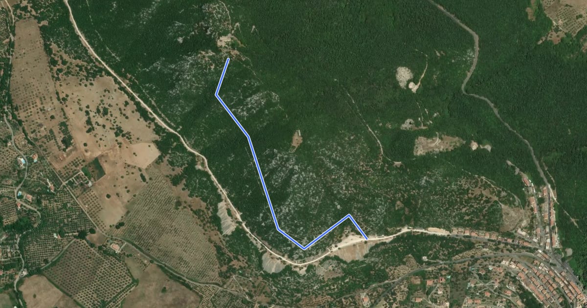 Маршрут Alta Via на спутниковом снимке