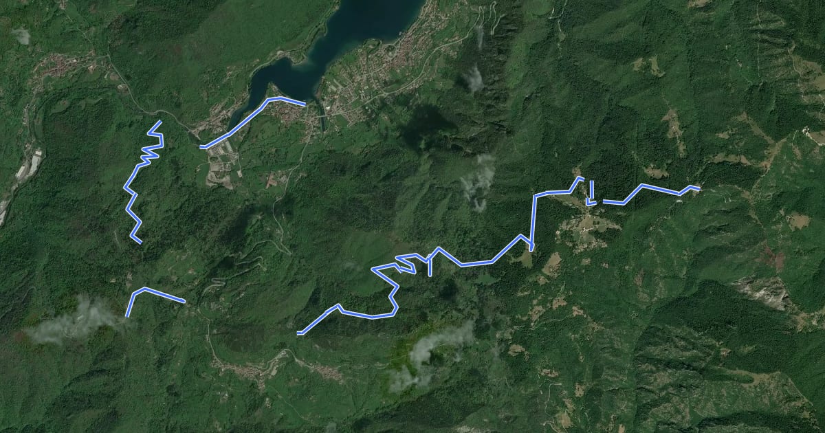 Маршрут Alta via dei Forti - Prima tappa на спутниковом снимке
