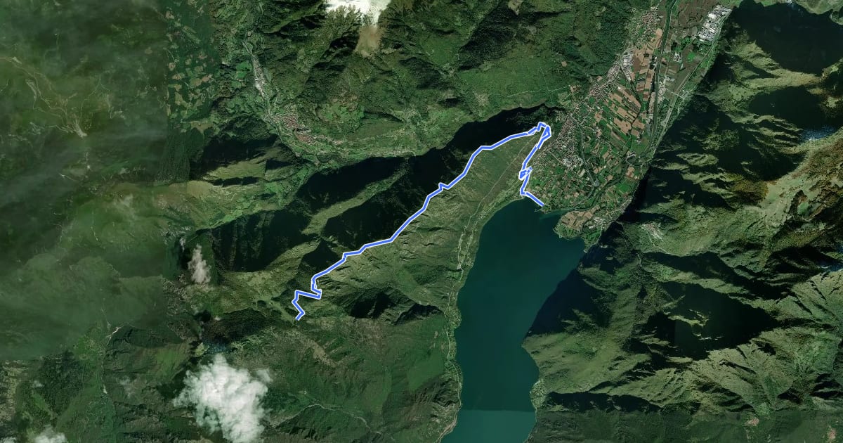 Маршрут Alta via dei Forti - Quarta tappa на спутниковом снимке