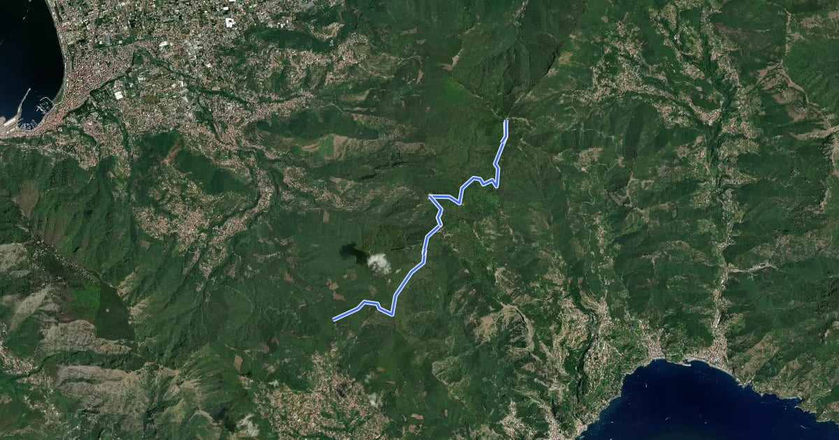 Маршрут Alta Via dei Monti Lattari - 05 на спутниковом снимке