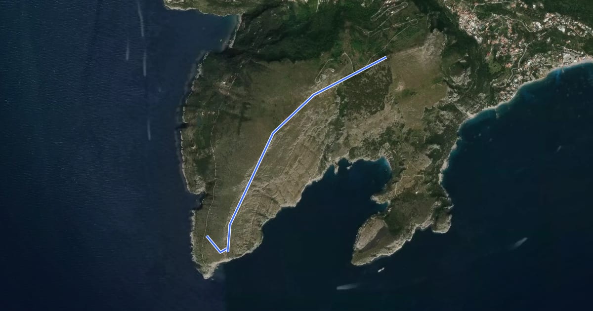 Маршрут Alta Via dei Monti Lattari - 10 на спутниковом снимке