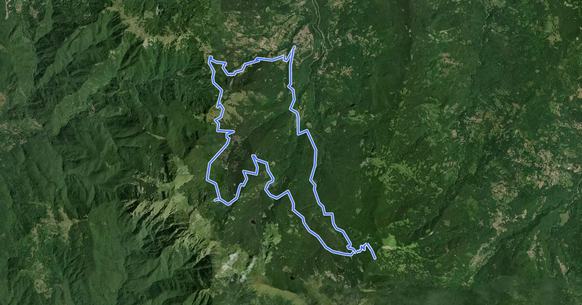 Маршрут Alta Via dei Parchi MTB Corniglio на спутниковом снимке
