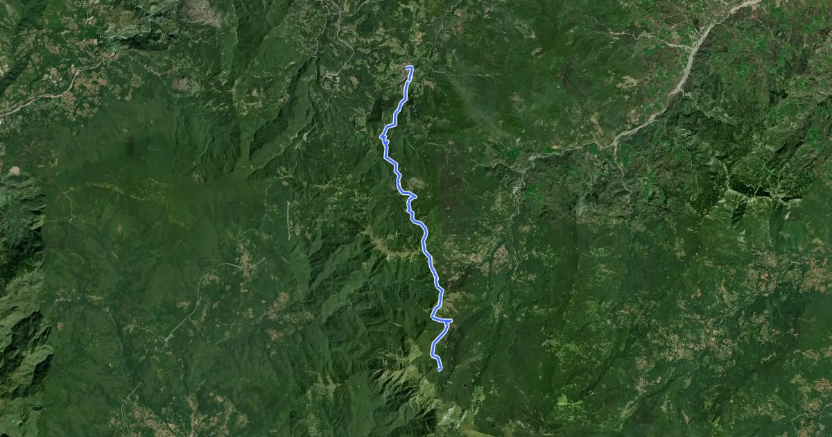 Маршрут Alta Via dei Parchi MTB - Tappa 1 на спутниковом снимке