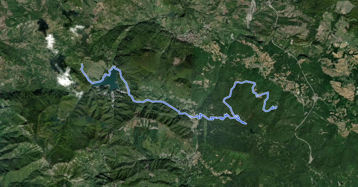 Маршрут Alta Via dei Parchi MTB - Tappa 12 на спутниковом снимке