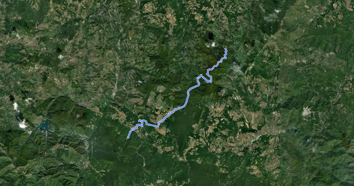 Маршрут Alta Via dei Parchi MTB - Tappa 13 на спутниковом снимке