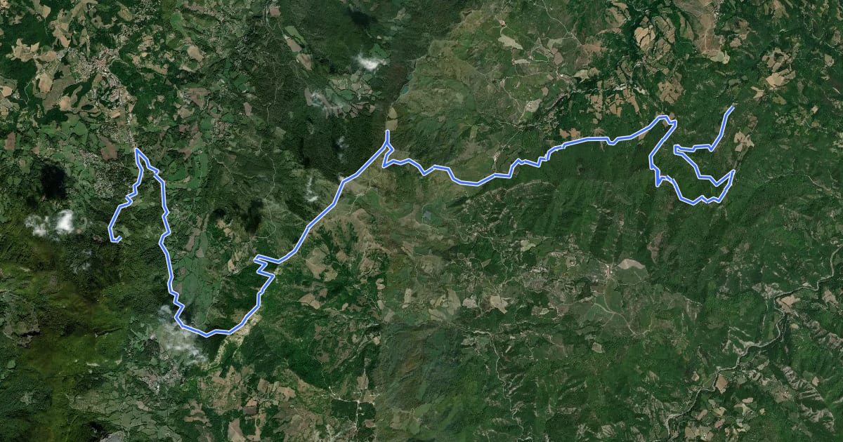 Маршрут Alta Via dei Parchi MTB - Tappa 14 на спутниковом снимке