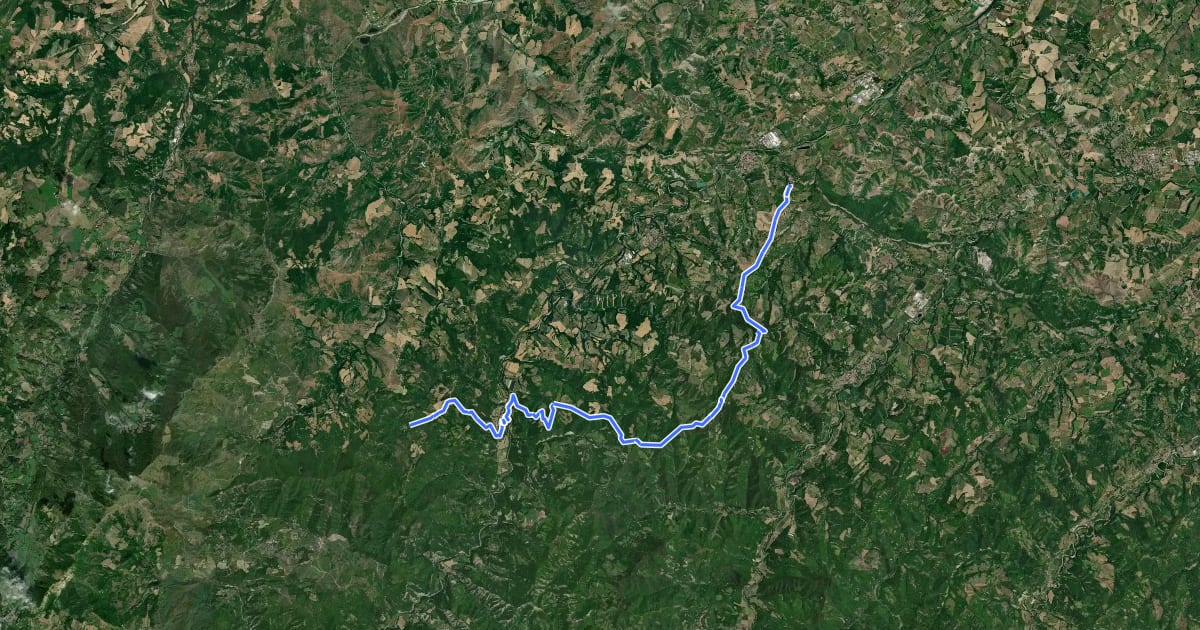 Маршрут Alta Via dei Parchi MTB - Tappa 15 на спутниковом снимке