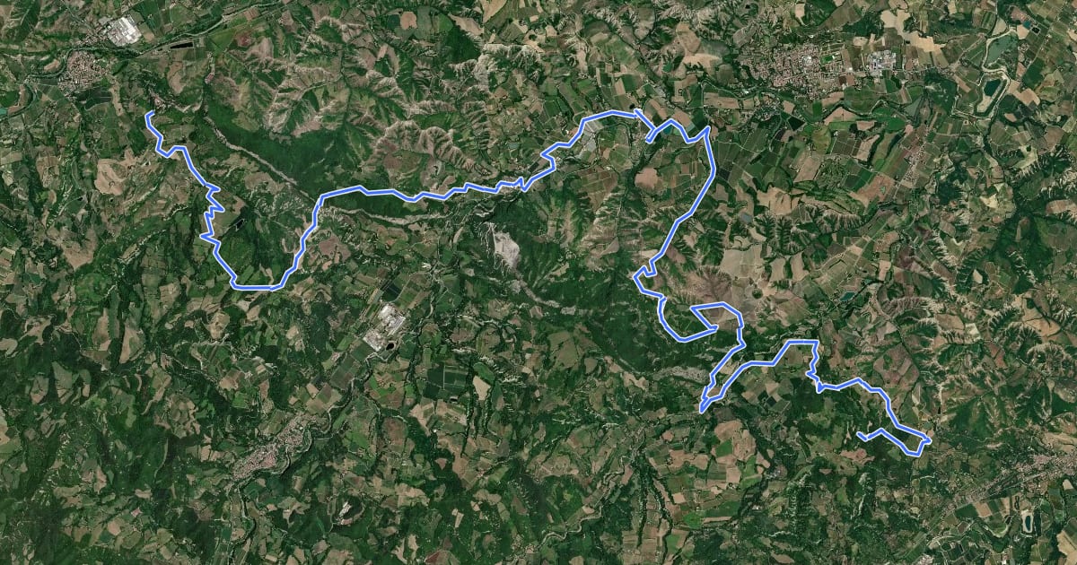 Маршрут Alta Via dei Parchi MTB - Tappa 16 на спутниковом снимке