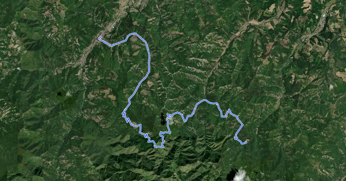 Маршрут Alta Via dei Parchi MTB - Tappa 18 на спутниковом снимке