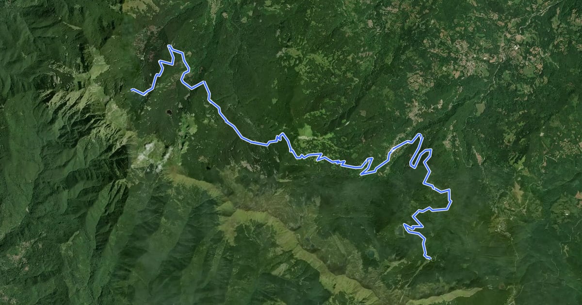 Маршрут Alta Via dei Parchi MTB - Tappa 2 на спутниковом снимке
