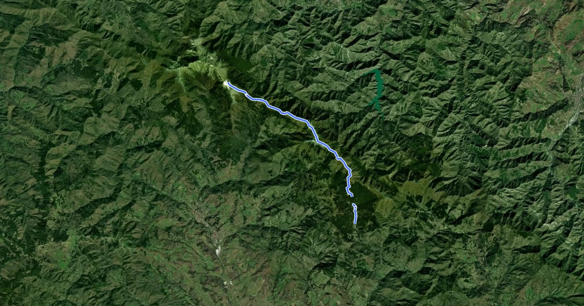Маршрут Alta Via dei Parchi MTB - Tappa 22 на спутниковом снимке