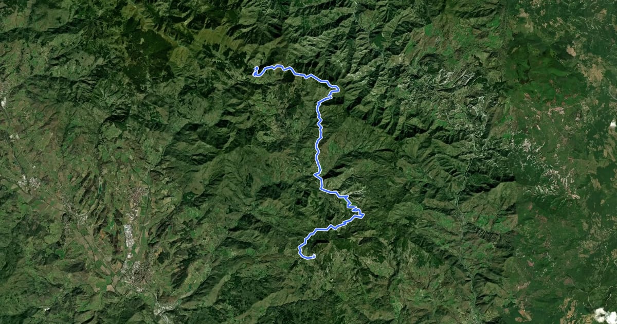 Маршрут Alta Via dei Parchi MTB - Tappa 24 на спутниковом снимке