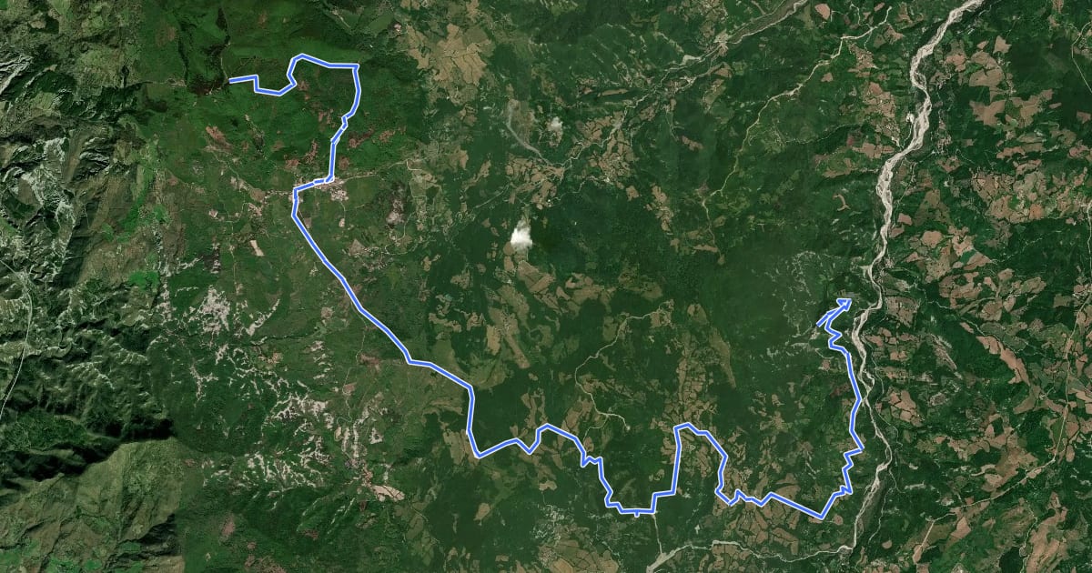 Маршрут Alta Via dei Parchi MTB - Tappa 26 на спутниковом снимке
