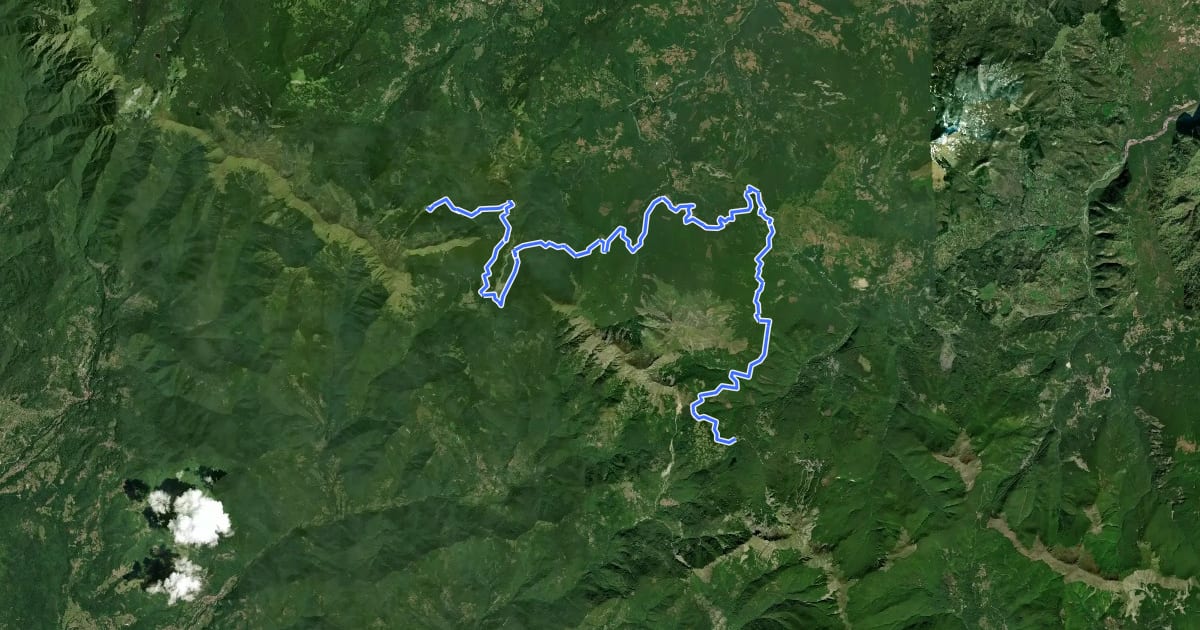 Маршрут Alta Via dei Parchi MTB - Tappa 3 на спутниковом снимке