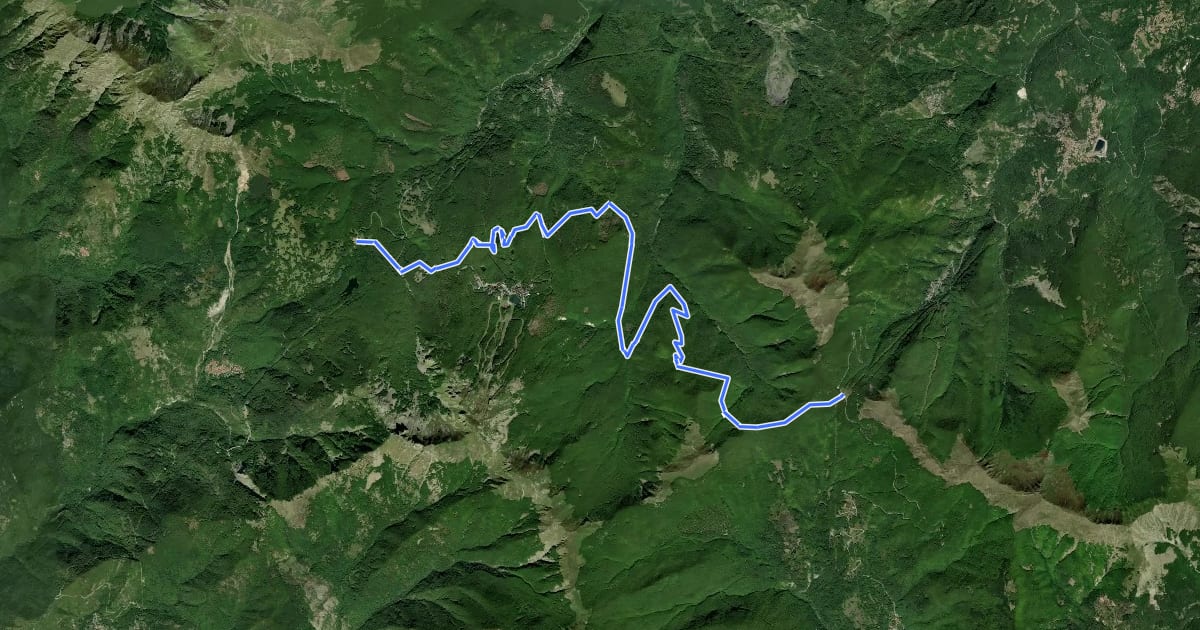 Маршрут Alta Via dei Parchi MTB - Tappa 4 на спутниковом снимке