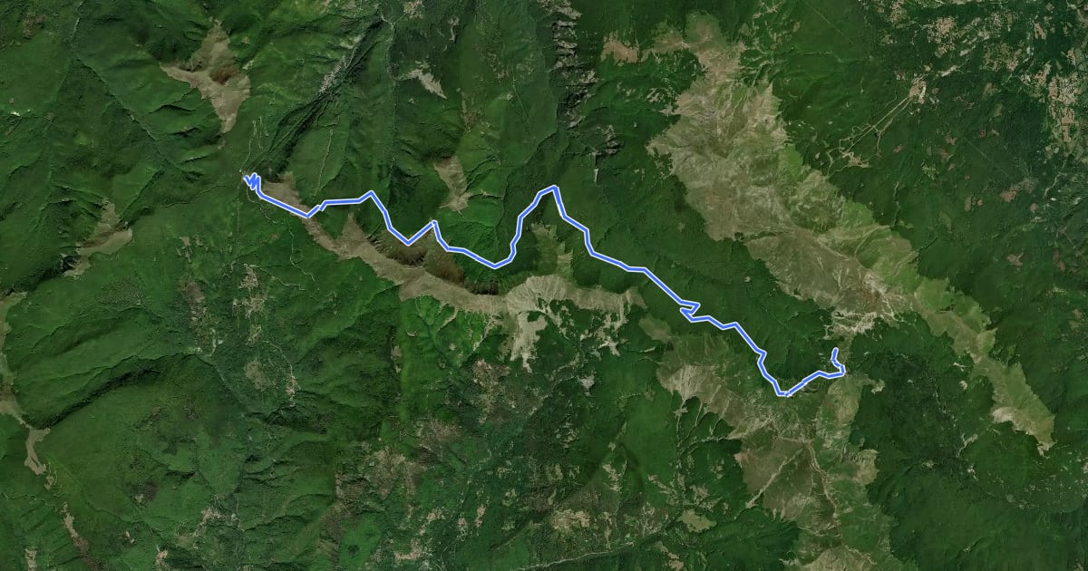 Маршрут Alta Via dei Parchi MTB - Tappa 5 на спутниковом снимке
