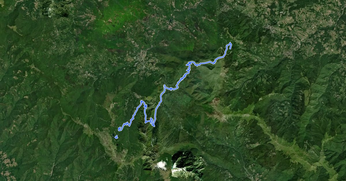Маршрут Alta Via dei Parchi MTB - Tappa 8 на спутниковом снимке