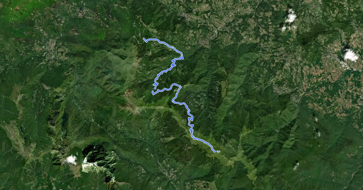 Маршрут Alta Via dei Parchi MTB - Tappa 9 на спутниковом снимке