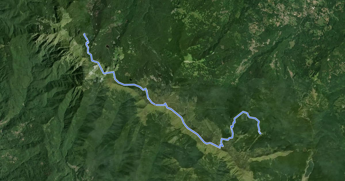 Маршрут Alta via dei Parchi: Tappa 02 на спутниковом снимке