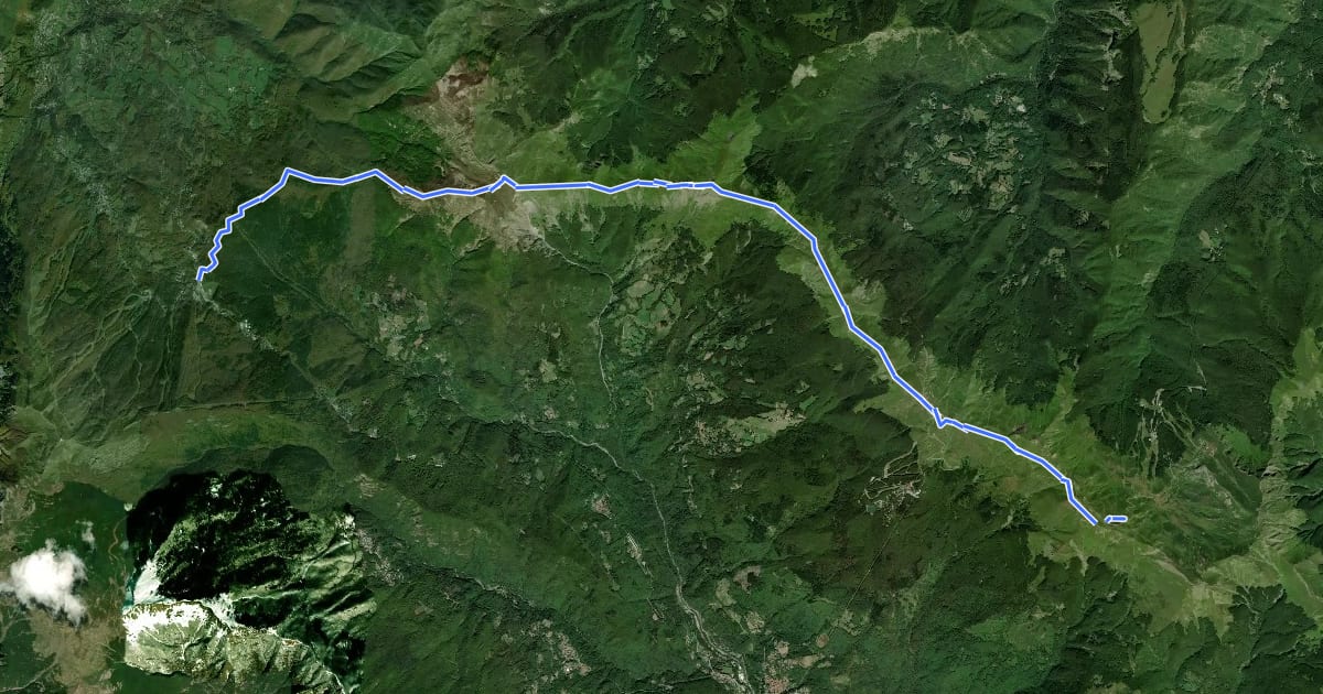 Маршрут Alta via dei Parchi: Tappa 09 на спутниковом снимке