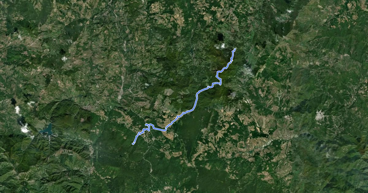 Маршрут Alta Via dei Parchi: Tappa 13 на спутниковом снимке