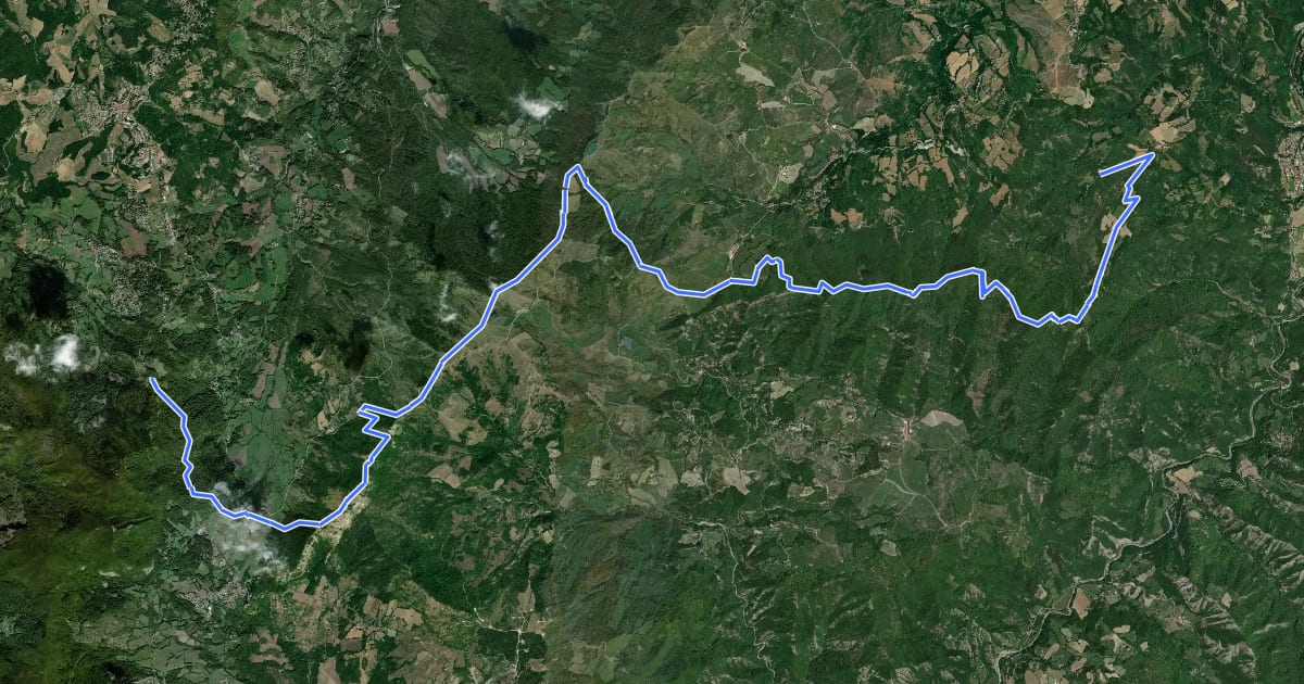 Маршрут Alta Via dei Parchi: Tappa 14 на спутниковом снимке
