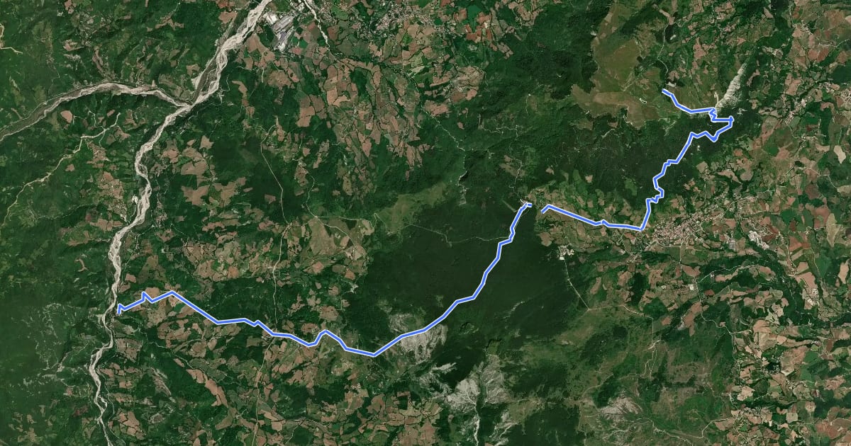 Маршрут Alta Via dei Parchi: Tappa 27 на спутниковом снимке