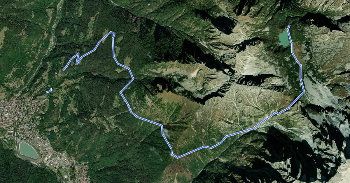 Маршрут Alta Via dell'Adamello-Tappa 9 (Occhi-Malga Stain-Edolo) на спутниковом снимке