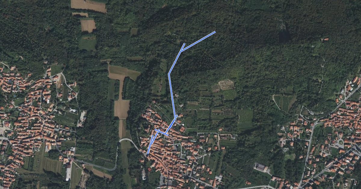 Маршрут Alta Via dell’Anfiteatro Morenico di Ivrea - Itinerario di Collegamento di Barone Canavese на спутниковом снимке