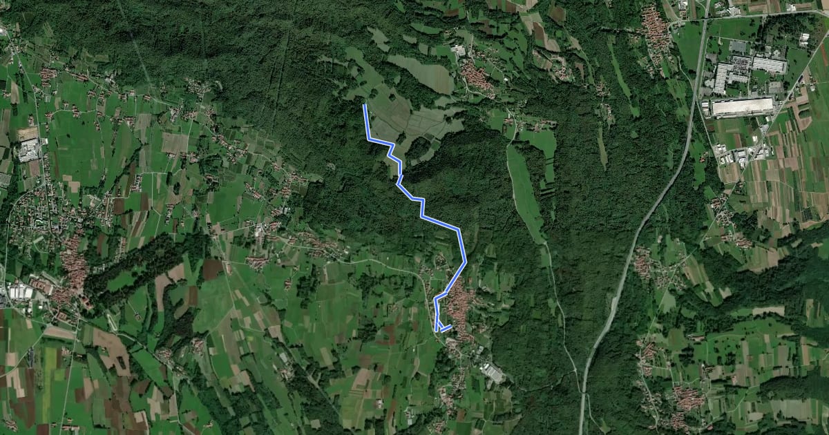 Маршрут Alta Via dell’Anfiteatro Morenico di Ivrea - Itinerario di Collegamento di Cuceglio на спутниковом снимке