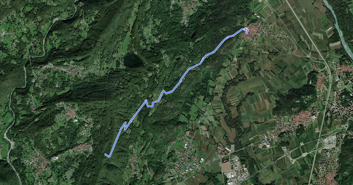 Маршрут Alta Via dell’Anfiteatro Morenico di Ivrea - Itinerario di Collegamento di Fiorano Canavese на спутниковом снимке