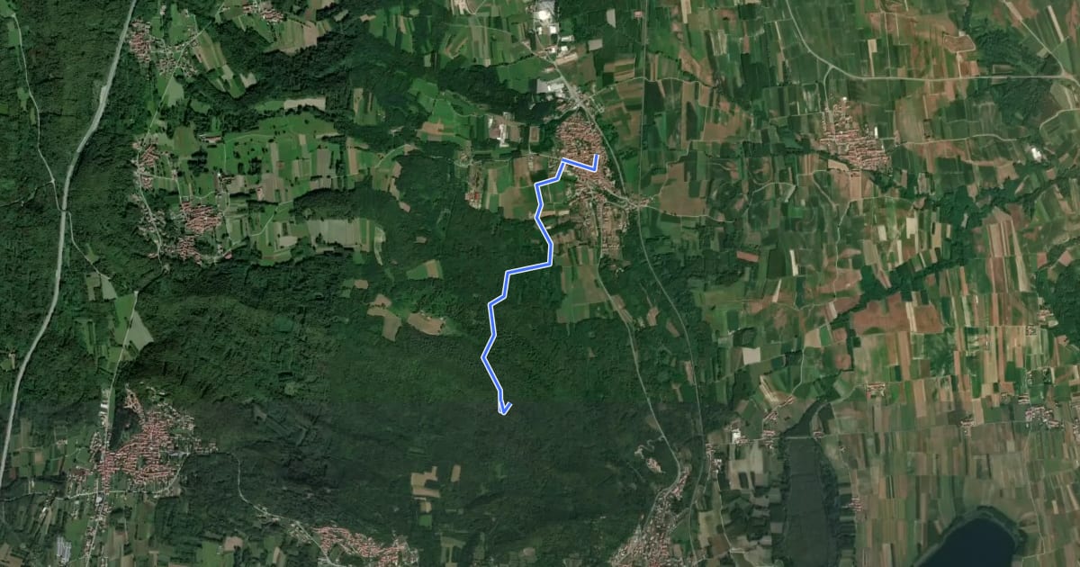 Маршрут Alta Via dell’Anfiteatro Morenico di Ivrea - Itinerario di Collegamento di Mercenasco Direzione Sud на спутниковом снимке