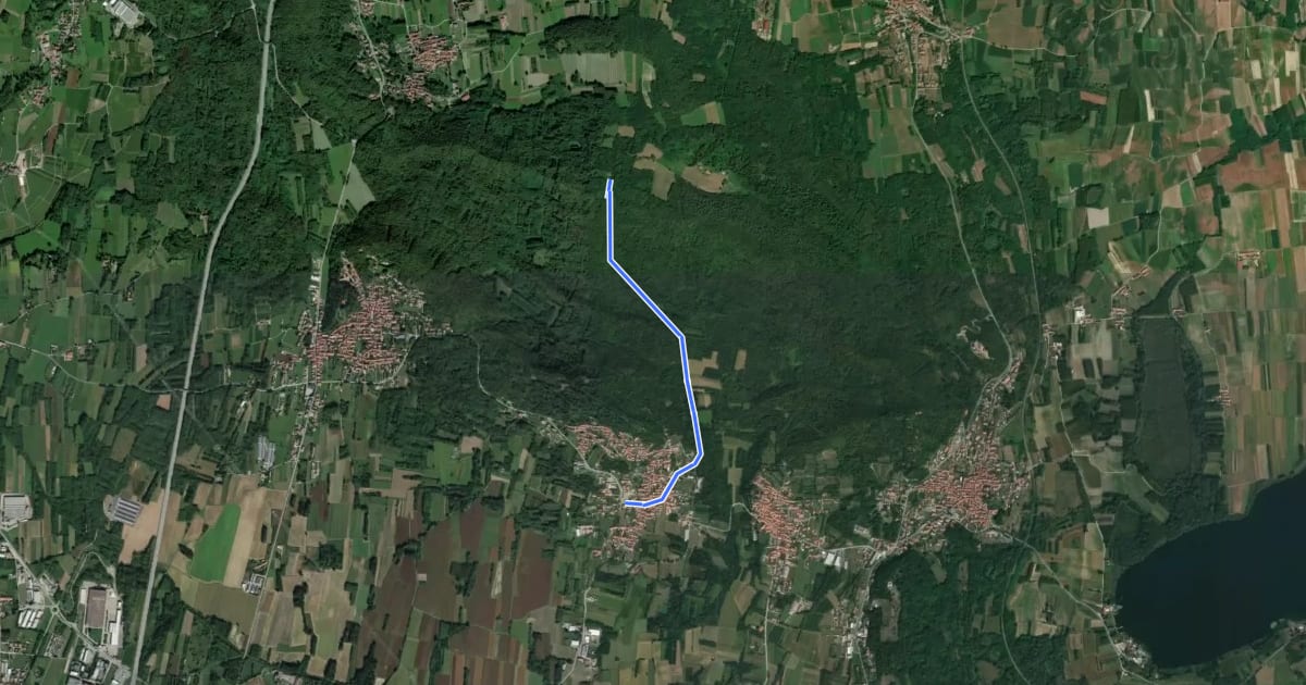 Маршрут Alta Via dell’Anfiteatro Morenico di Ivrea - Itinerario di Collegamento di Orio Canavese на спутниковом снимке