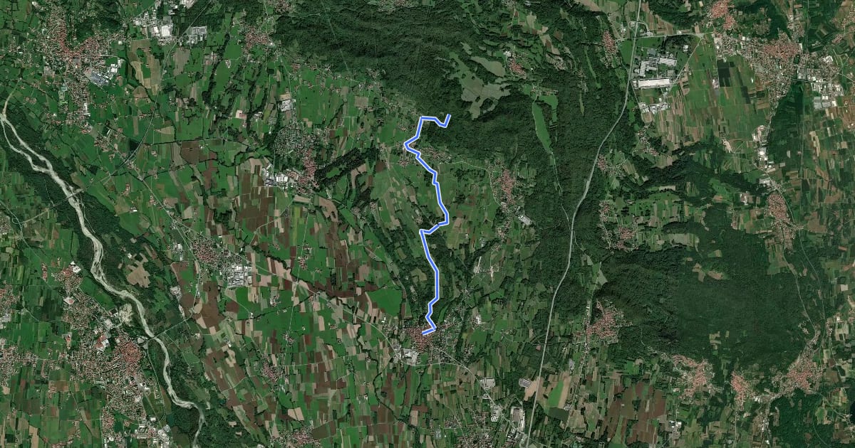 Маршрут Alta Via dell’Anfiteatro Morenico di Ivrea - Itinerario di Collegamento di San Giorgio на спутниковом снимке