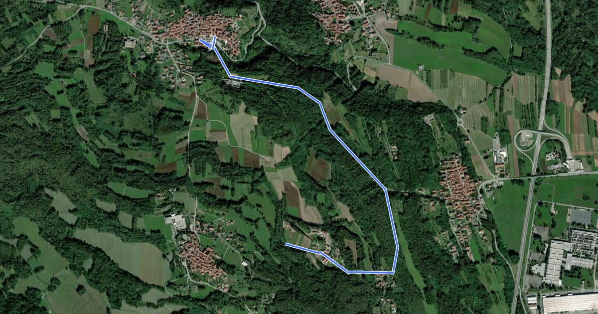Маршрут Alta Via dell’Anfiteatro Morenico di Ivrea - Itinerario di Collegamento di San Martino Canavese, Direzione Sud на спутниковом снимке