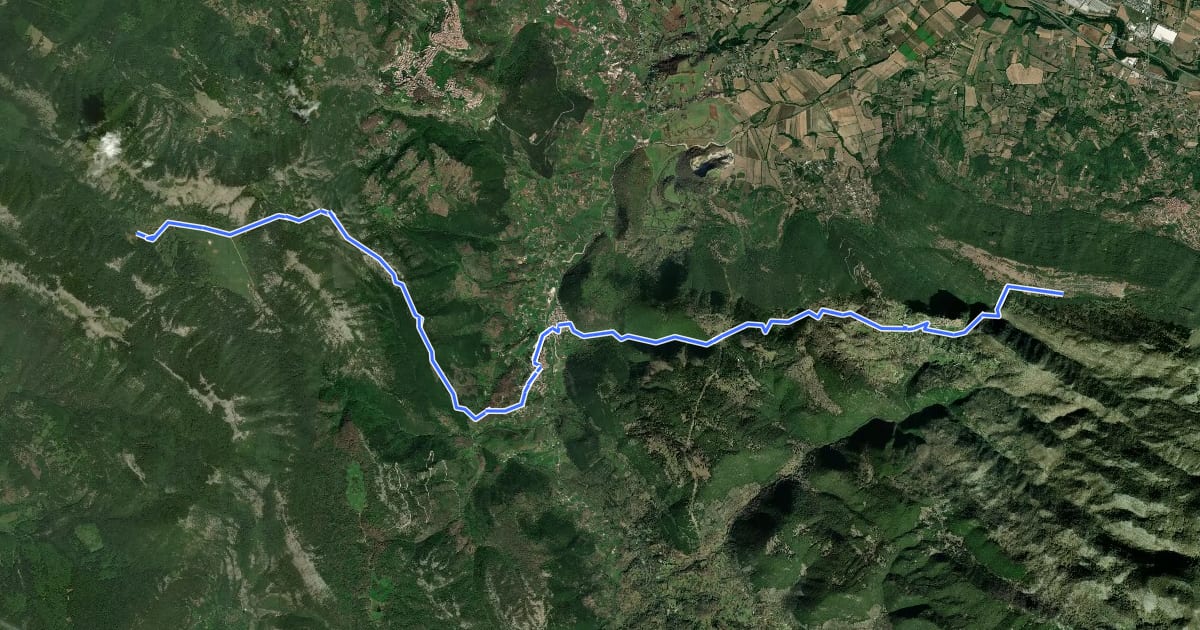 Маршрут Alta Via della Fenice на спутниковом снимке