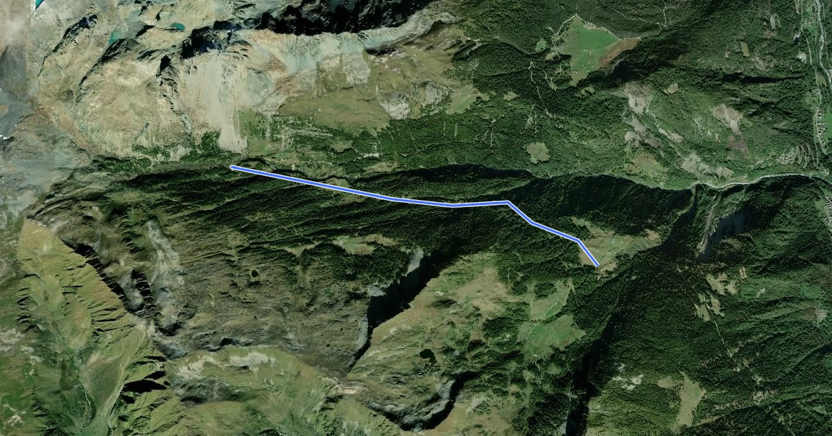 Маршрут Alta Via della Valmalenco - Tappa 1A на спутниковом снимке